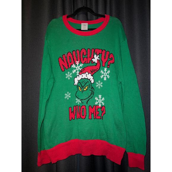 Ugly Christmas Sweater Xmas Size XL Grinch - Picture 1 of 3